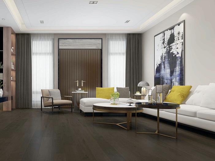 Distressed Solid Hardwood Birch Smokey